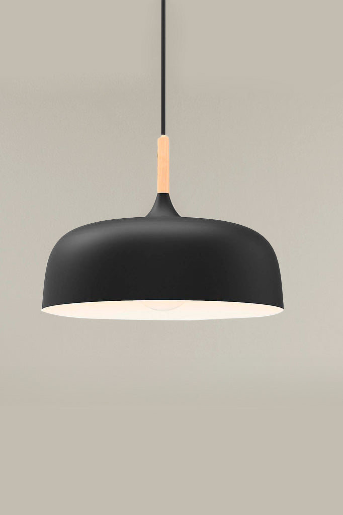 black wood pendant light