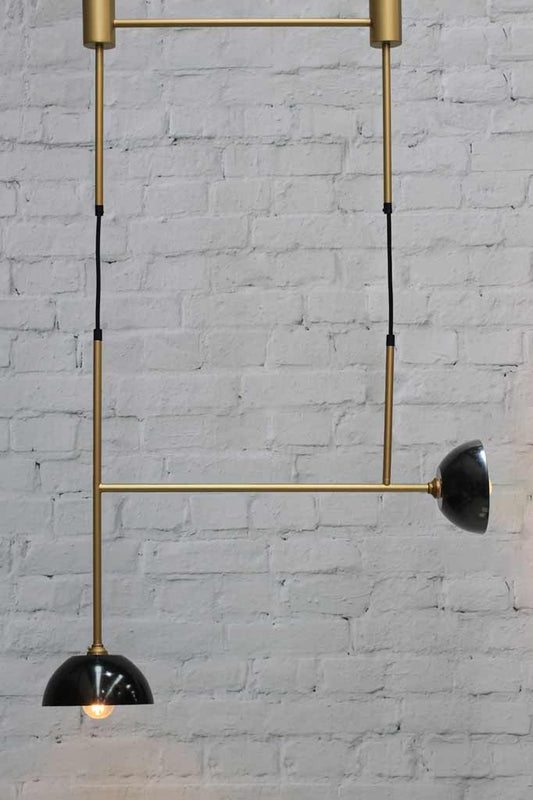 Junction Pendant Light A in gold brass