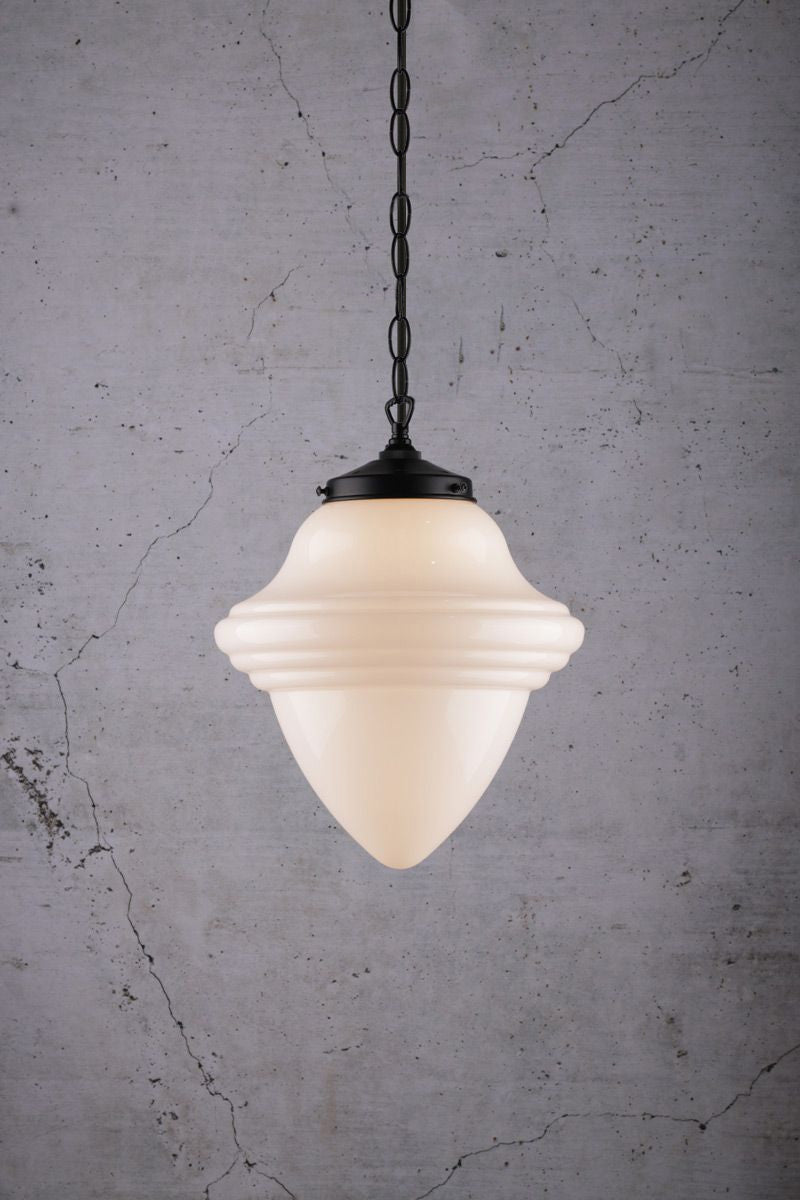 Schoolhouse Pendant Light - Minnesota with black chain