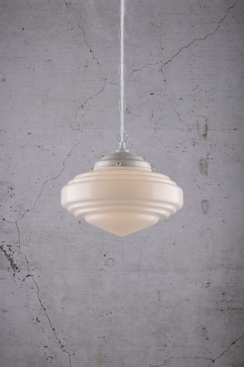 Schoolhouse Pendant Light - Coloma white chain