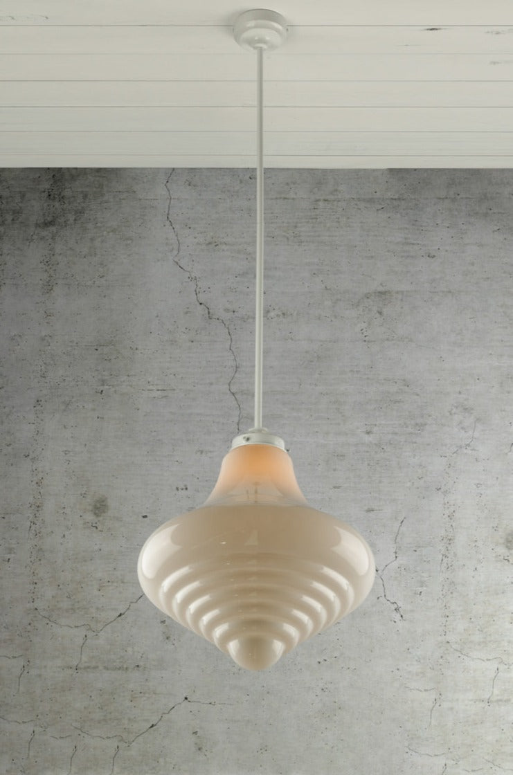 Portland Schoolhouse White Rod Pendant