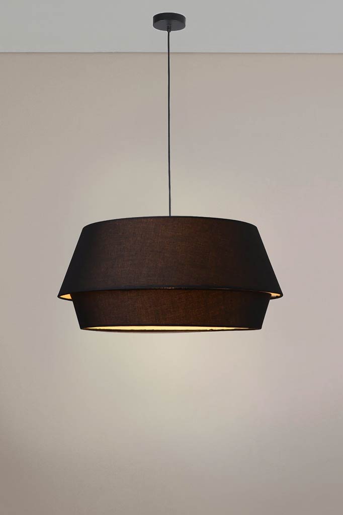 Montrose Fabric Pendant Light Black