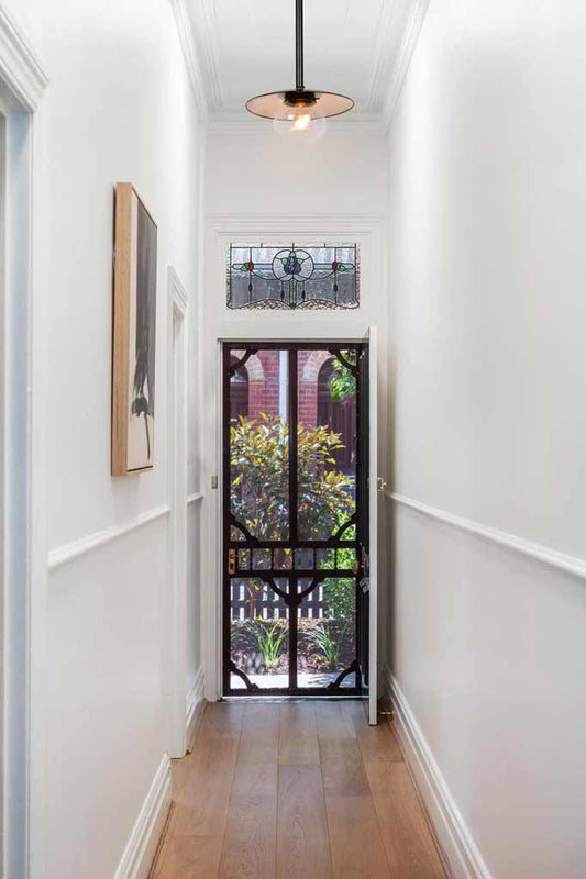 Kentucky Glass Pole Pendant in hallway