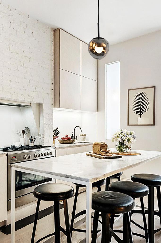 Northern Orb Pendant Light over kitchen bench