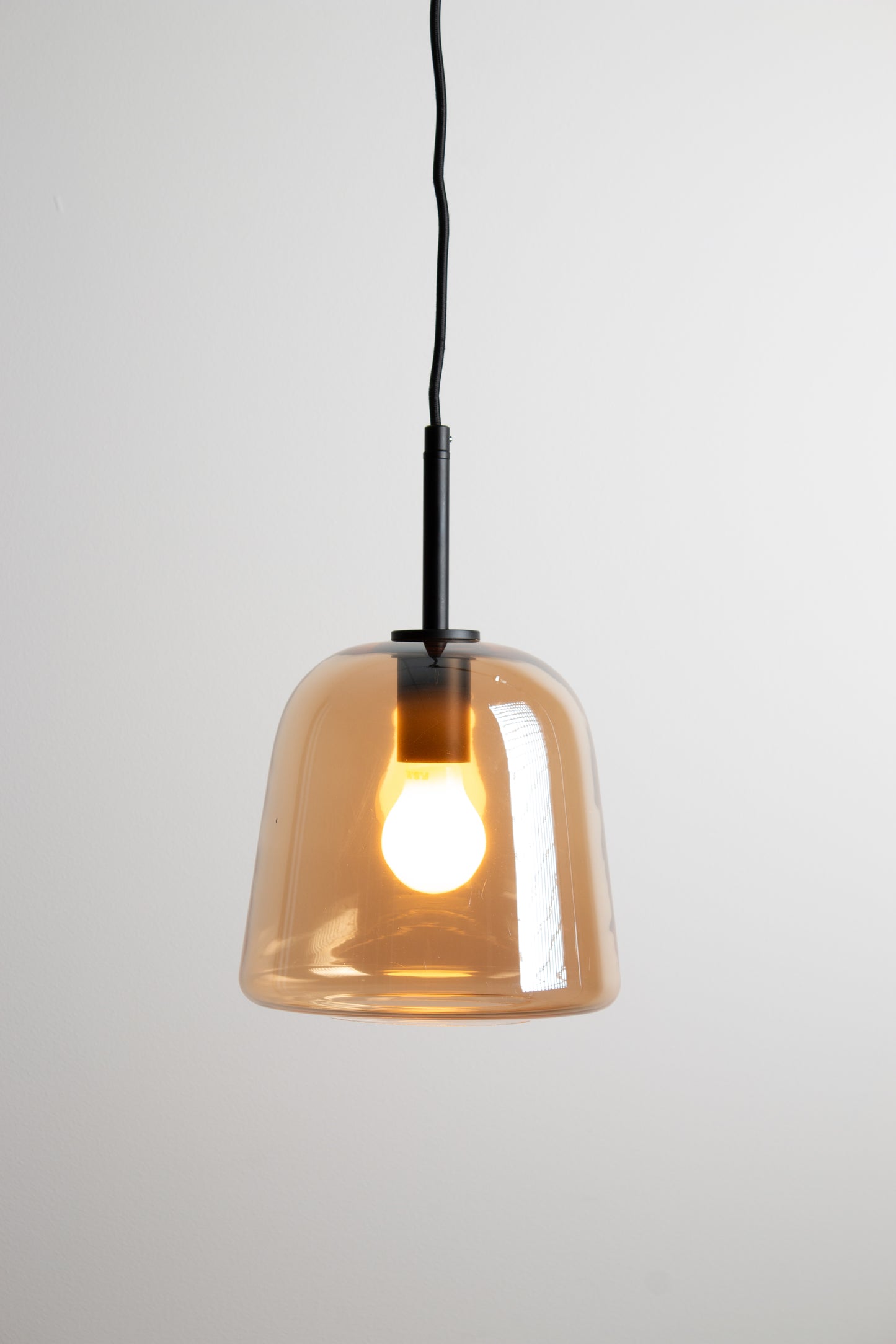 Seville Glass Pendant Light with amber glass