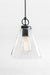 Yorktown Glass Pendant Light on black cord with ring detailing