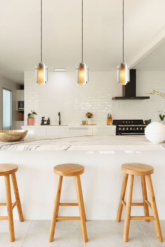 3 lights over the kitchen island