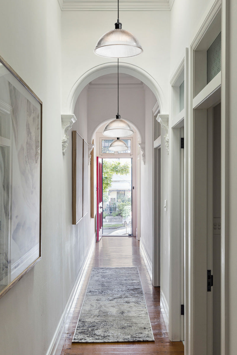 large lights in hallway