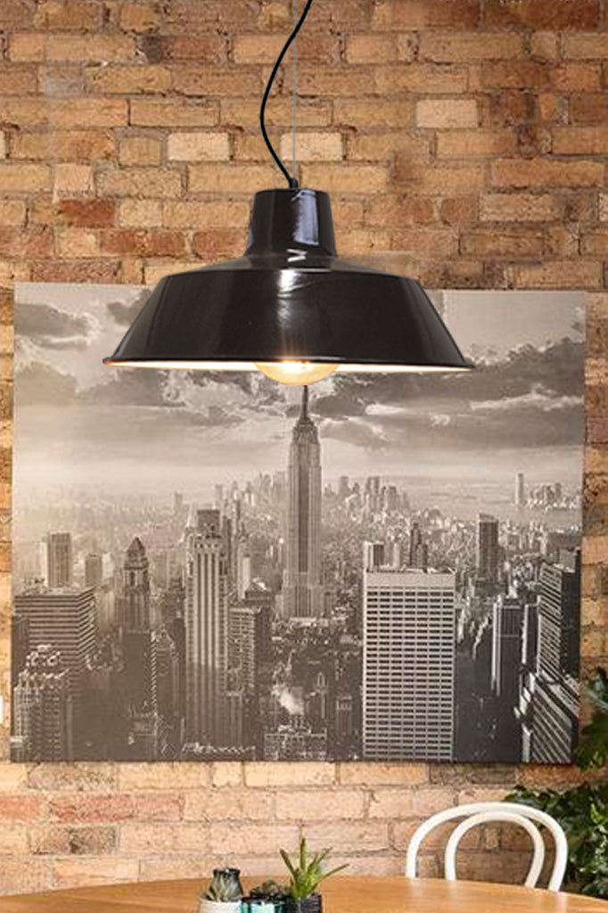 Factory Ceiling Light - XL in black