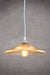 Cone glass pendant light with white cord