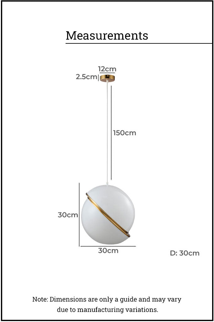 Large Menangle pendant measurements