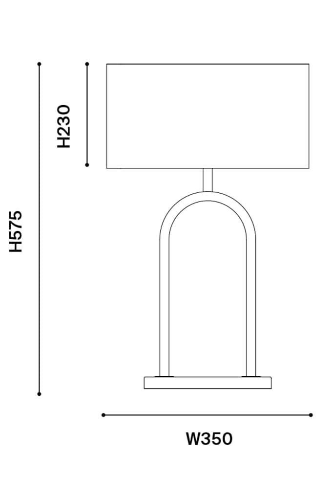 table lamp measurements