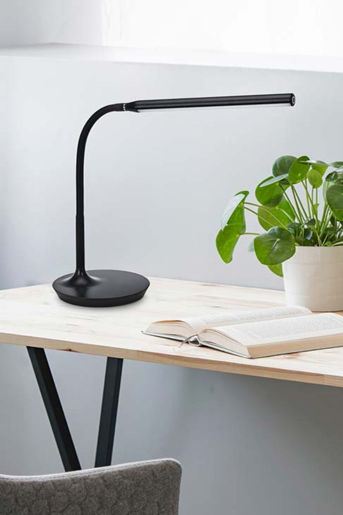 black lamp on table