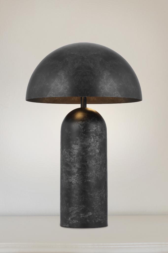 Large Newman Table Lamp in black.