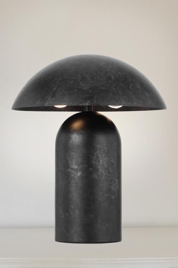 Small Newman Table Lamp in black.