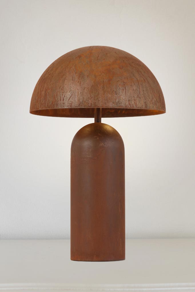 Large Newman Table Lamp in rust.