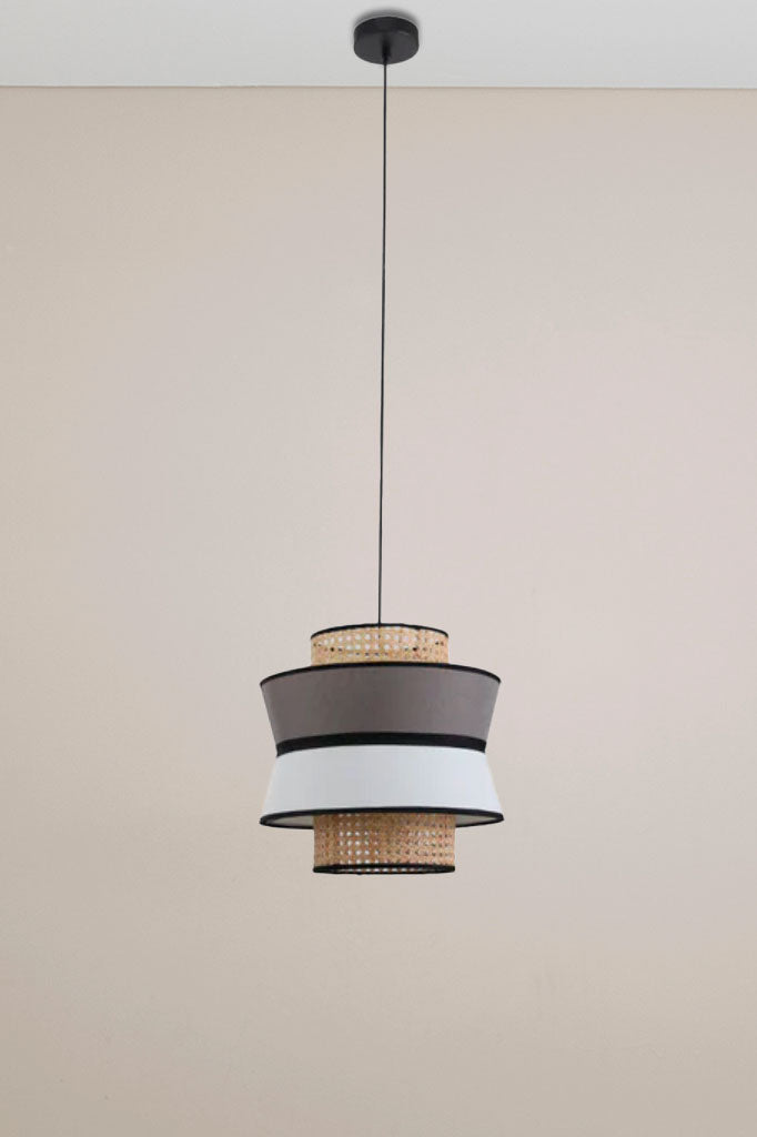 Boho Elegance: Rattan Pendant Light - Version A