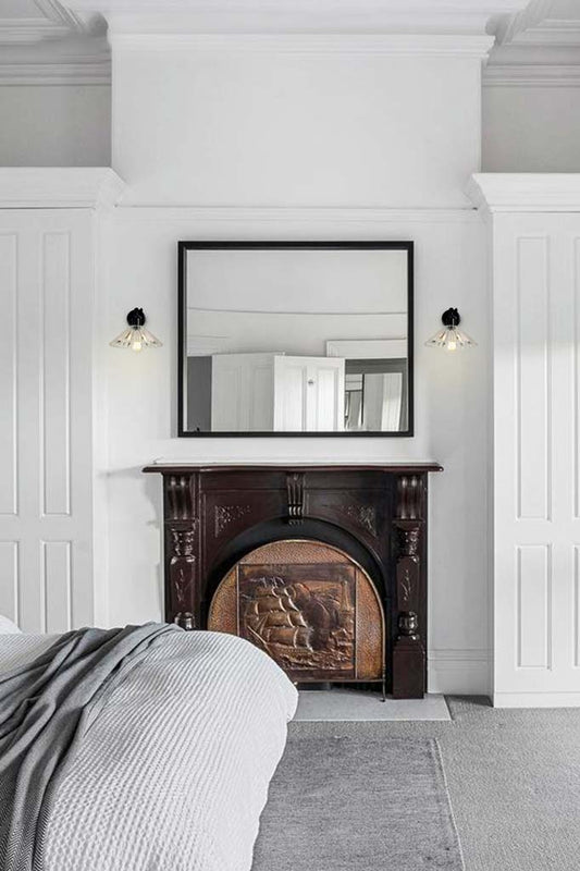 Paris Pleated Glass Wall Light in bedroom