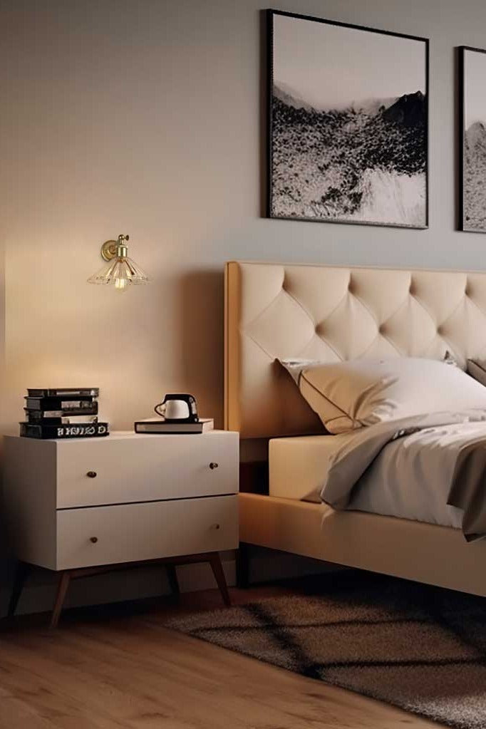 Paris Pleated Glass Wall Light in bedroom