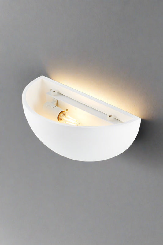 Remo Plaster Wall Light with exposed bulb