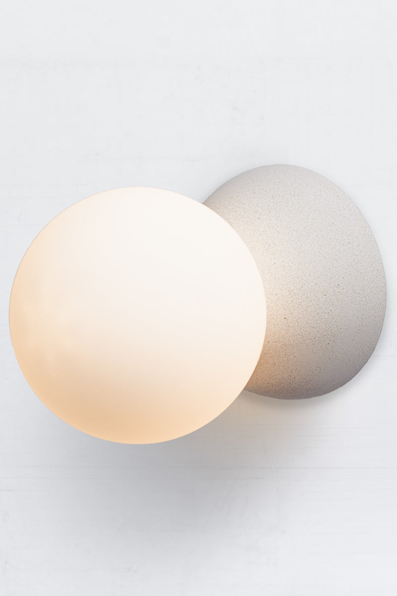 Brooklyn Concrete Orb Wall Light seemless design