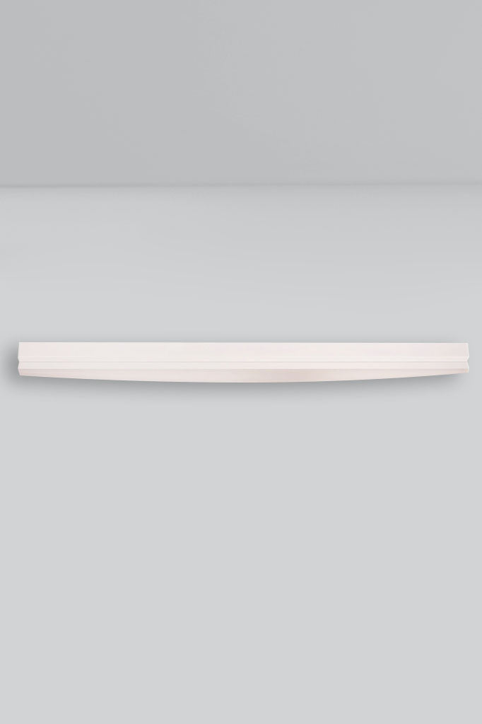 Large white vanity wall light, front view