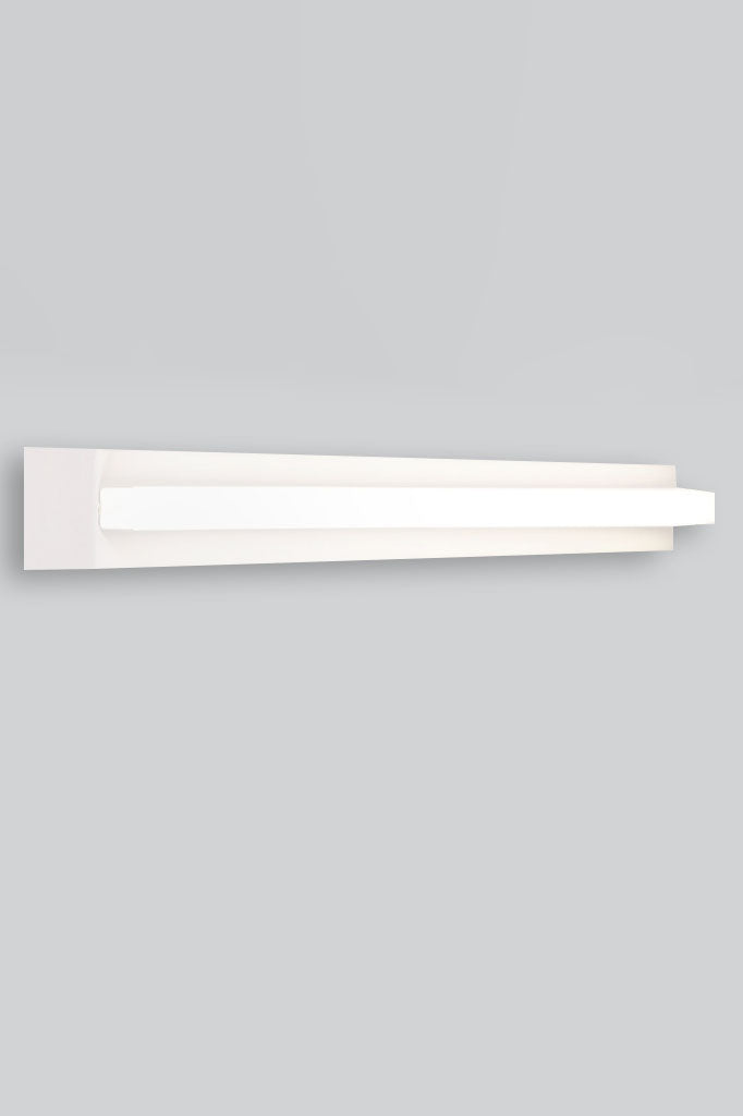 Large white vanity wall light