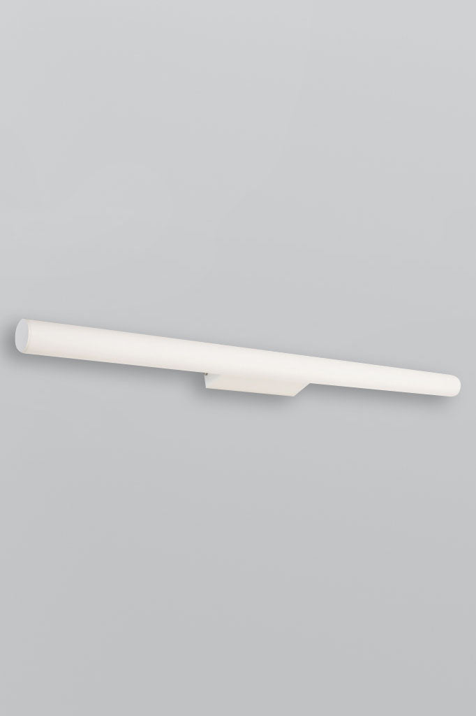 Large white tube vanity wall light