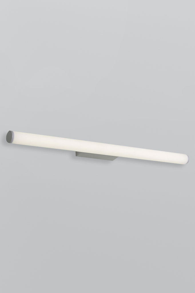 Large white tube vanity wall light, light off