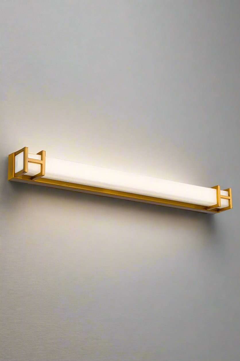 Medium antique gold vanity wall light