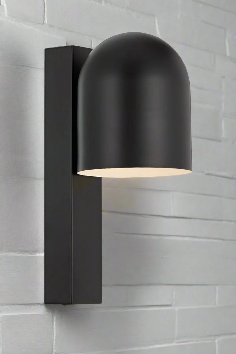 Black touch wall light with swival shade. 