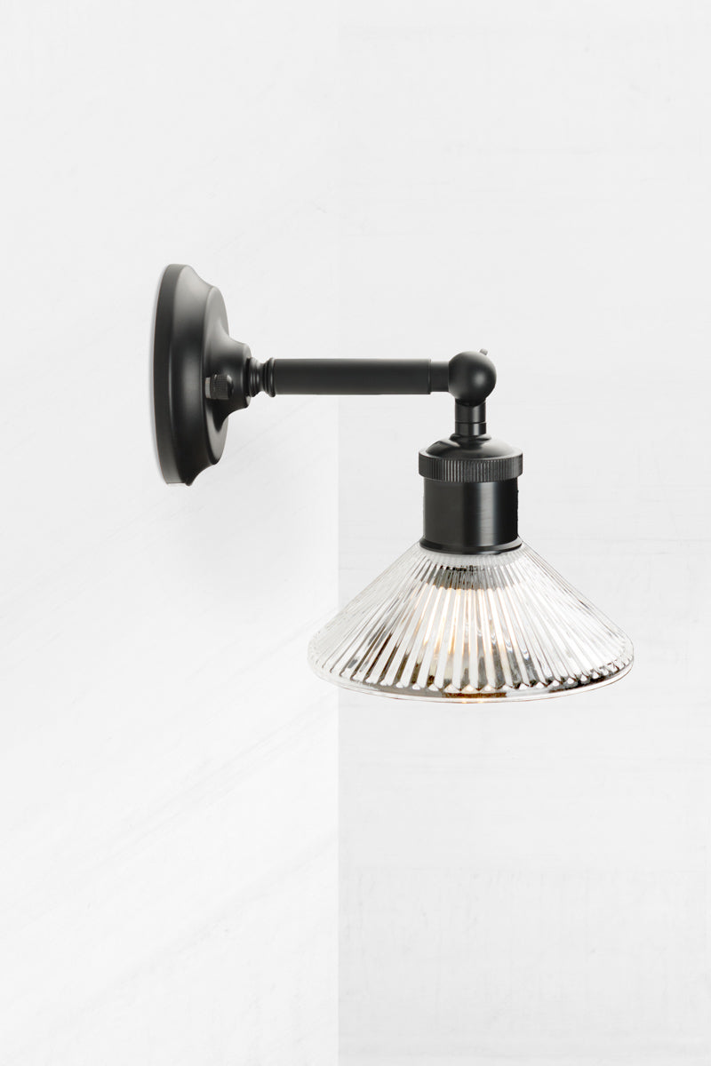 Florence Pleated Glass Swivel Arm Wall Light