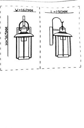 Merricks Outdoor Wall Light measurments