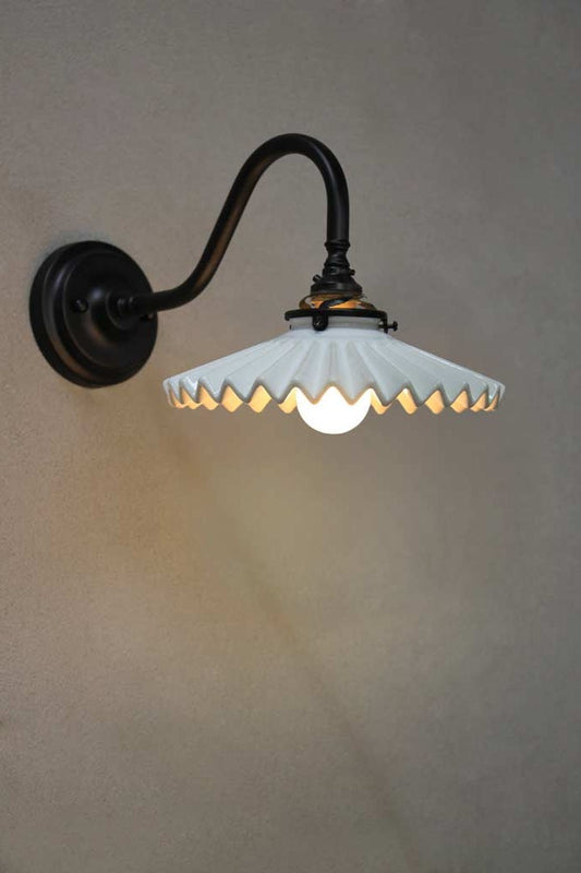 Charmont Ceramic Wall Light black gooseneck