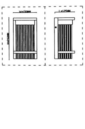 Grafton Exterior Wall Light measurments