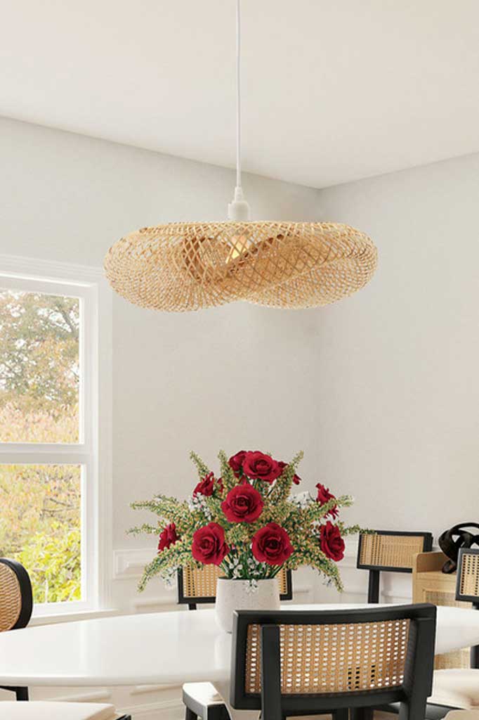 Ceiling deals light bamboo