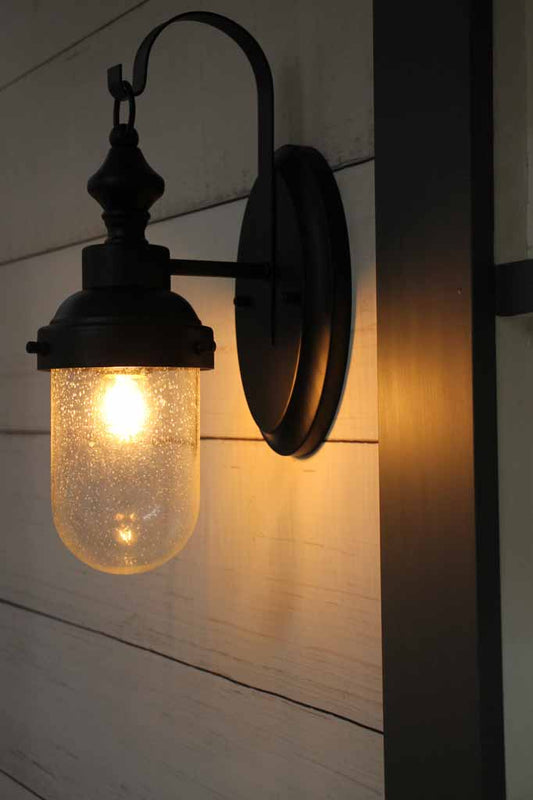 Lantern style outdoor wall light