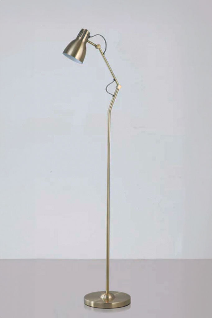 Antique brass floor lamp