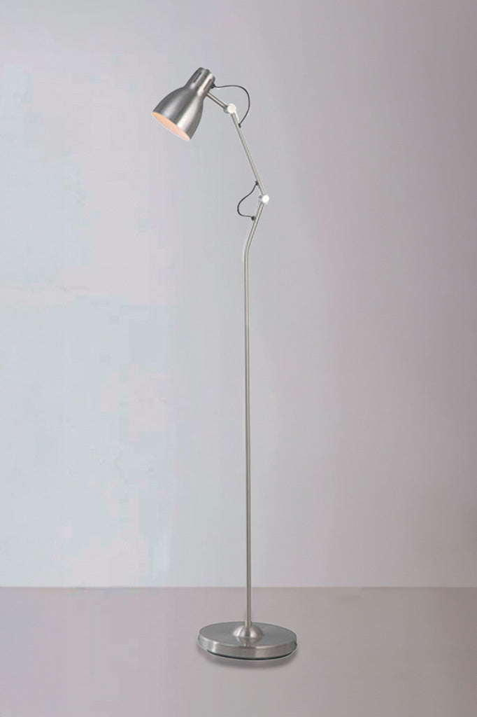 satin chrome floor lamp