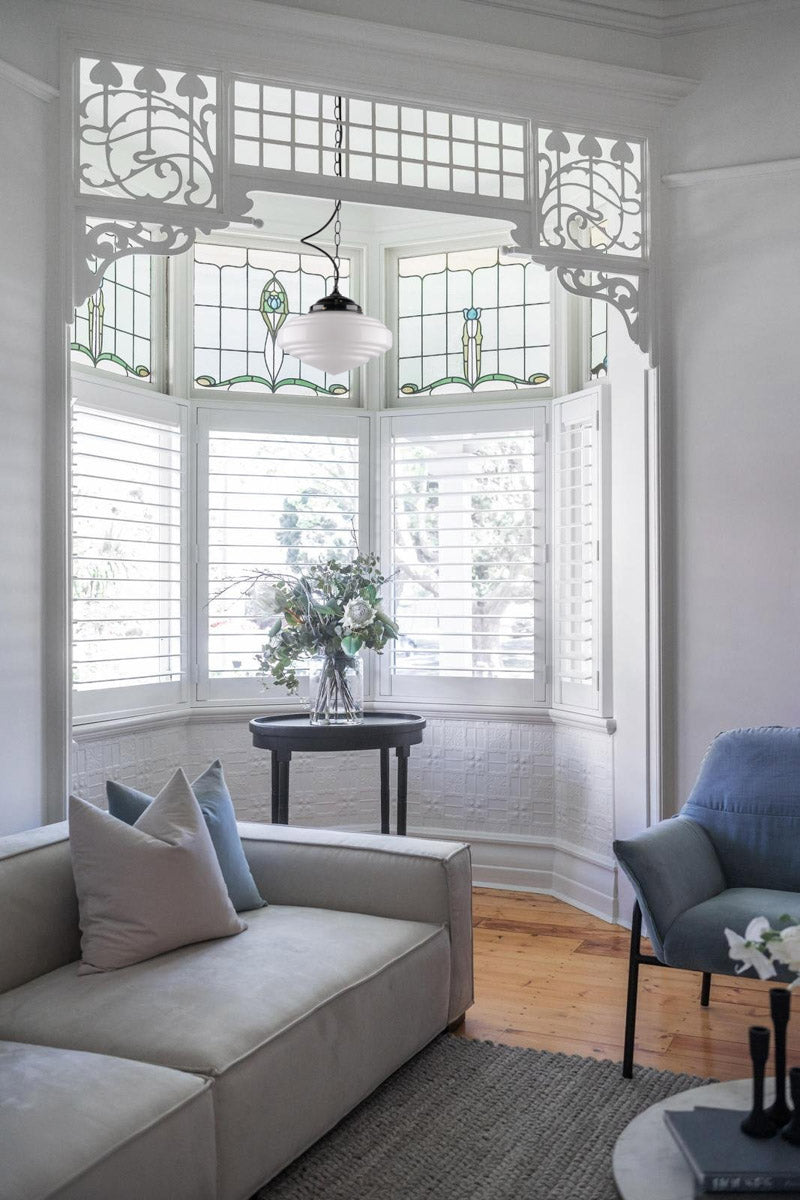 Schoolhouse Pendant Light - Coloma in living room