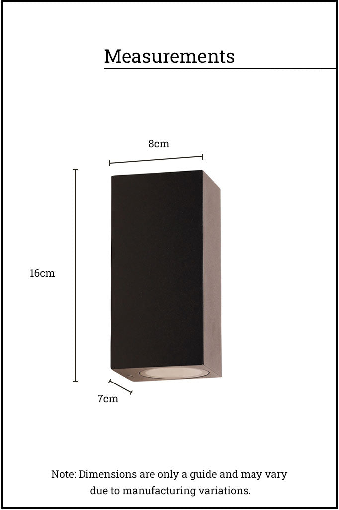 measurements Brookfield Up/Down LED Exterior Light