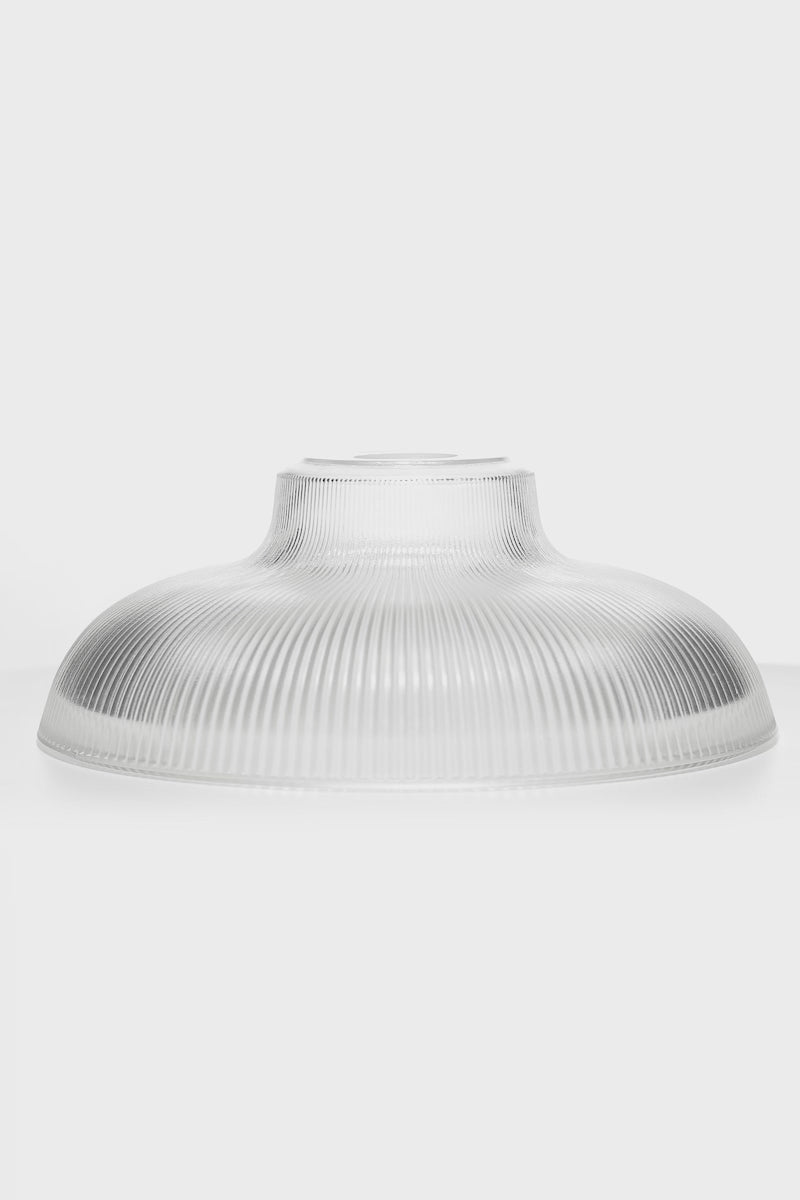 Video of the Sur ribbed clear glass shade. 