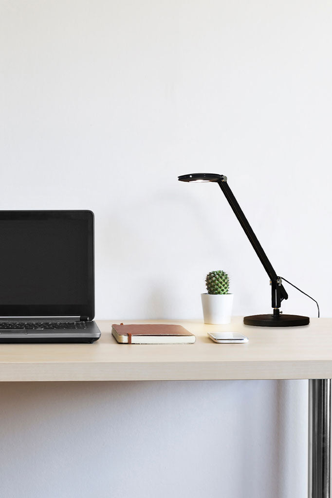 study light in black used for homework or work