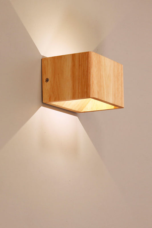 wood wall light