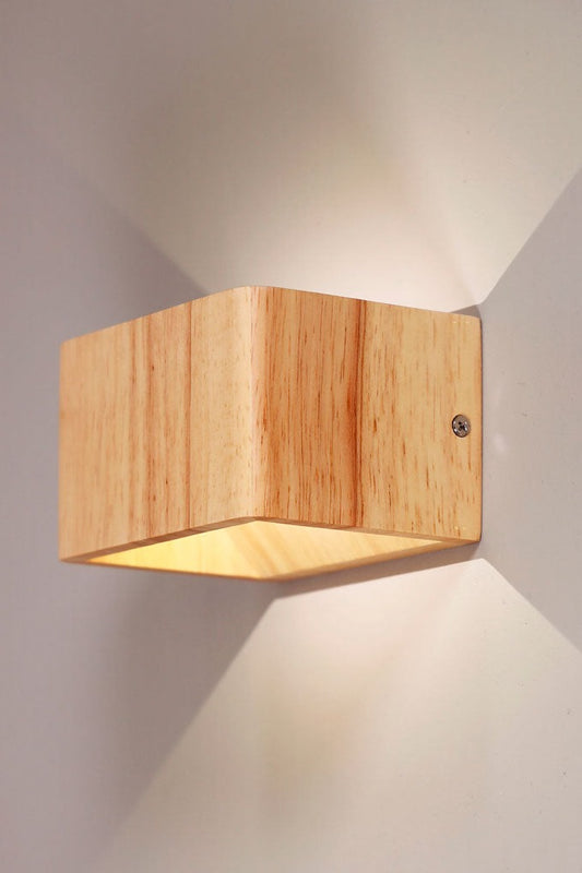 wood wall light