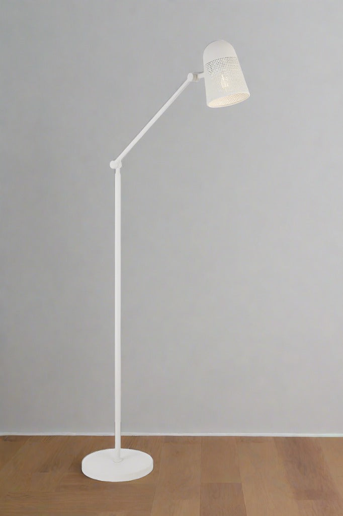 Floor Lamp in white, showcasing its sleek and modern design