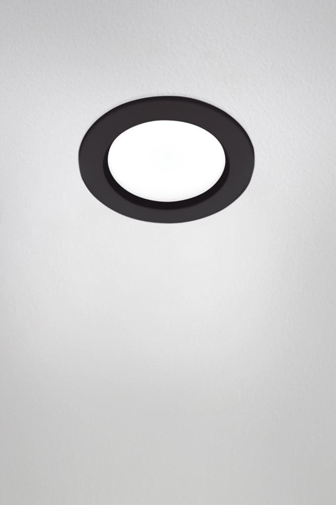 10W LED downlight in black finish