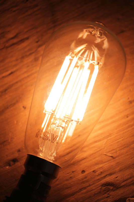 12W filament teardrop bulb