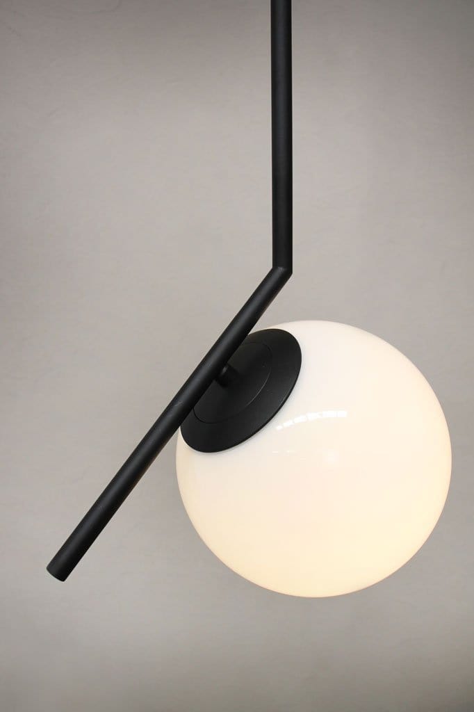 White glass pendant light