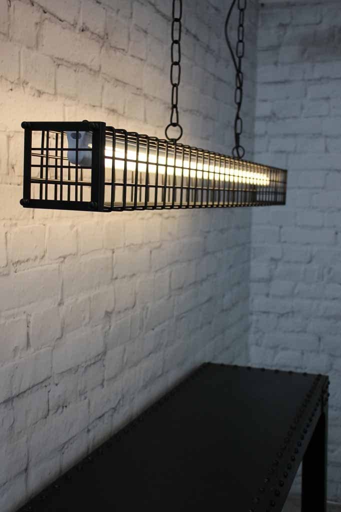 2 led tube linear light square metal cage